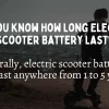 how long do electric scooter battery last
